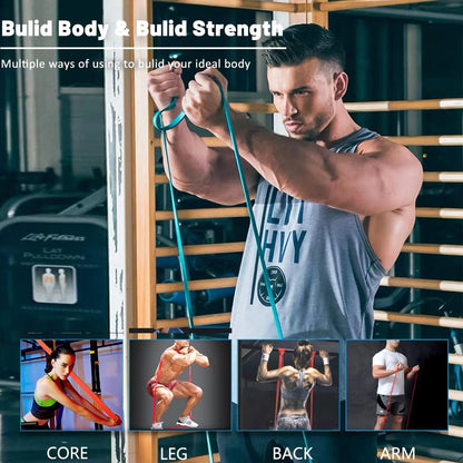 5 Packs Resistance Bands, Pull up Assist Bands - Workout Bands, Exercise Bands, Long Resistance Bands Set for Working Out, Fitness, Training, Physical Therapy for Men Women